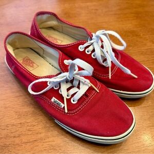 Vans Red Canvas Sneakers